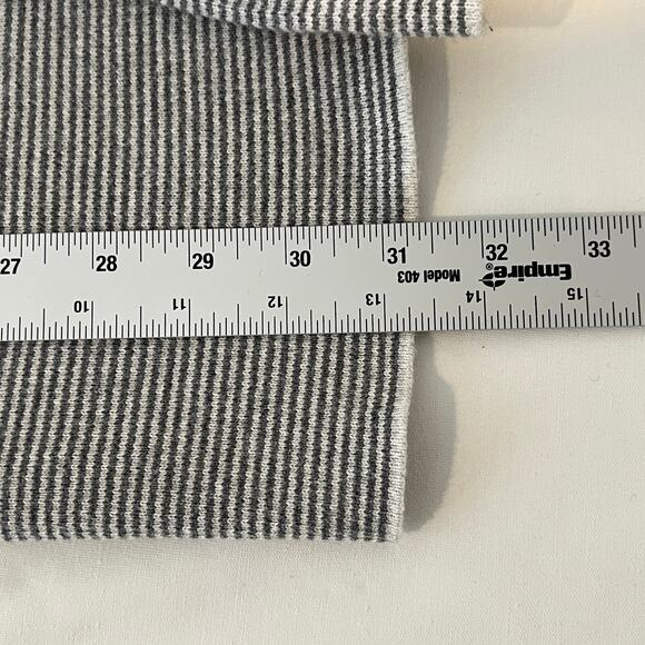 Ruby Moon Geometric Striped Open Front Long Cardigan Gray Medium Boho Drape - Picture 8 of 8